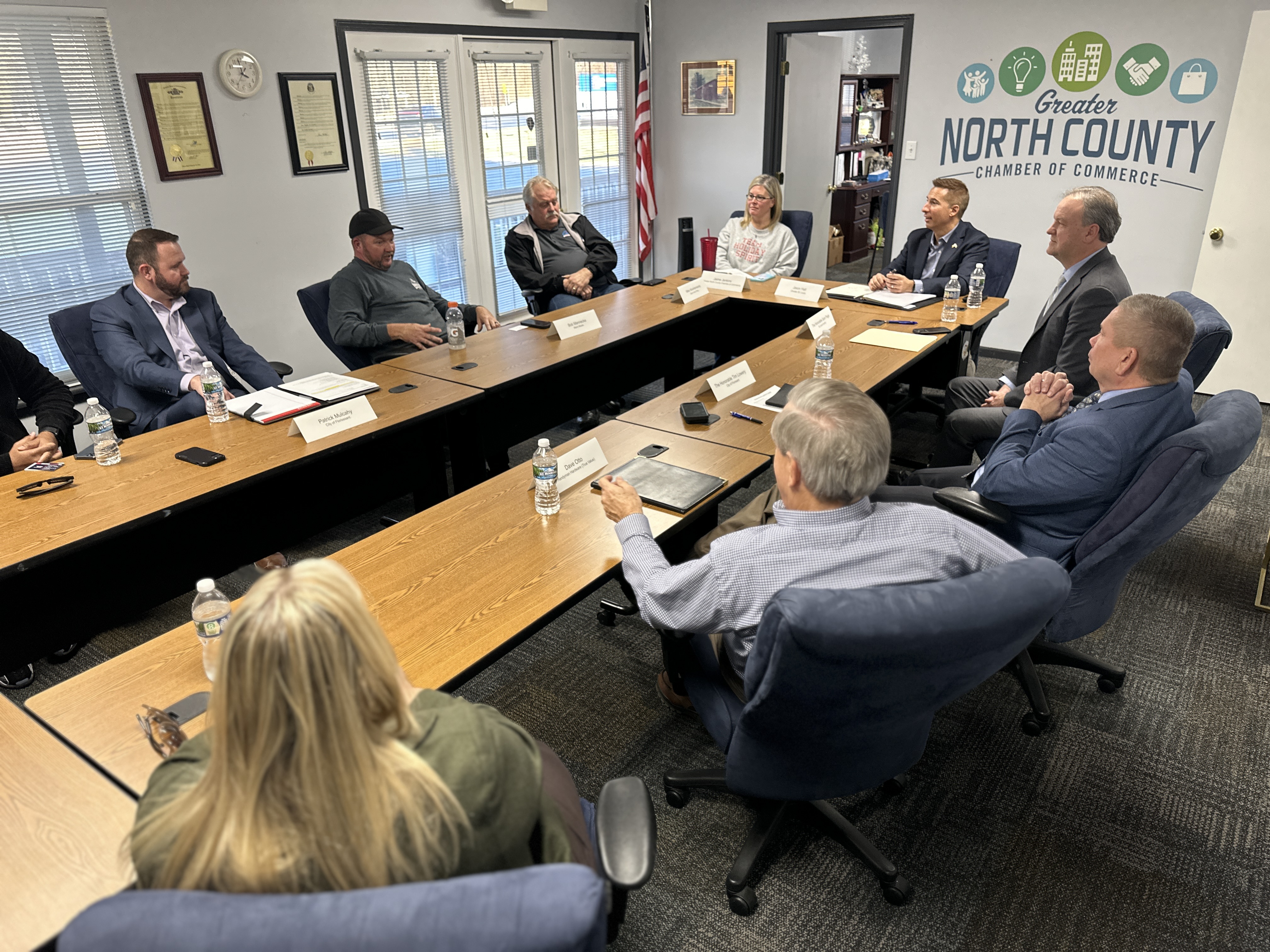 Greater St. Louis, Inc. visits North St. Louis County. A group of local leaders gather at a roundtable discussion in North St. Louis County.