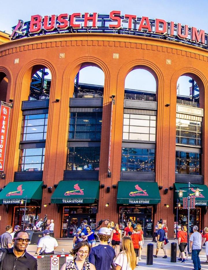 Exterior shot of Busch Stadium in St. Louis
