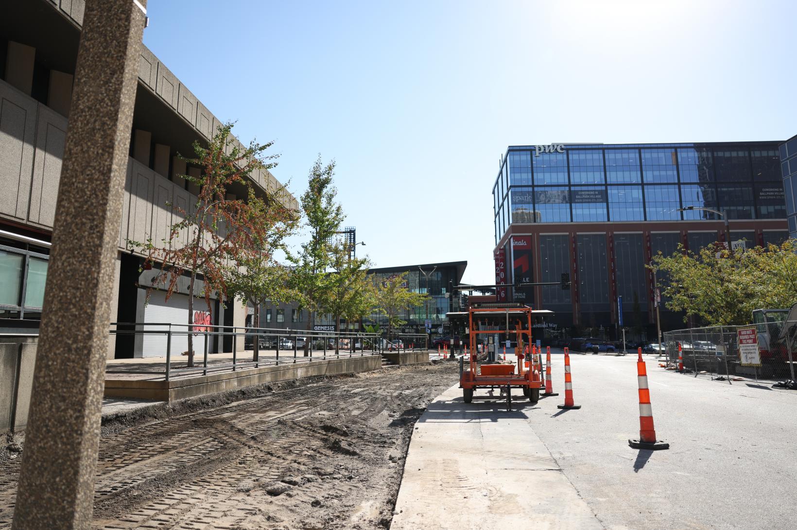 Construction on 7th street in Downtown St. Louis